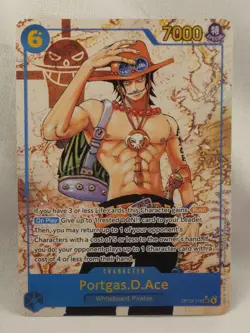 One Piece TCG Portgas.D.Ace Parallel Op13-119 Sec Rare Alt Art - Image 1