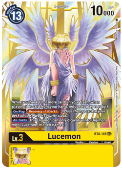 Lucemon (BT4-115) Secret Rare - Digimon Card Game - Image 1