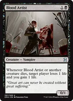 MTG MAGIC THE GATHERING - BLOOD ARTIST - ETERNAL MASTERS - NEAR MINT! - Image 1