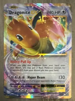 2016 Evolutions Ultra Rare Holo Full Art Dragonite EX 72/108 Pokemon - Image 1