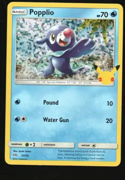 Pokemon Popplio McDonald's 25th Anniversary Promos #023/025 NM - Image 1