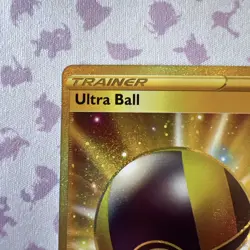 Pokemon TCG Ultra Ball 186/172 Gold Secret Rare Sword & Shield Brilliant Stars - Image 3