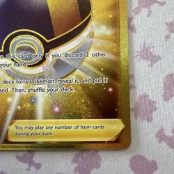 Pokemon TCG Ultra Ball 186/172 Gold Secret Rare Sword & Shield Brilliant Stars - Image 5