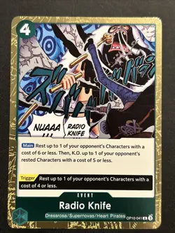 OP10-041 Radio Knife R - One Piece TCG - Royal Blood English NM/M - Image 1