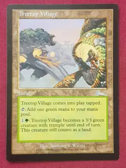 Magic The Gathering URZA'S LEGACY TREETOP VILLAGE land card MTG - Image 1
