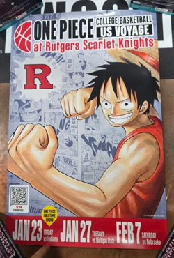 One Piece Monkey.D.Luffy College Basketball US Voyage Promo Card & Poster - Image 2