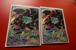 Pokemon TCG Bulbasaur Stamped 133/132, 2 Card Lot, Illustration Rare NM - Image 1