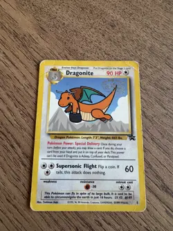 Pokemon TCG Dragonite 5 Black Star Promo Card WB The First Movie MP - Image 1