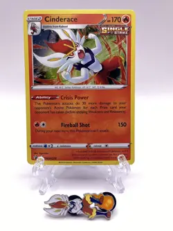 Pokemon TCG: Crown Zenith Cinderace Promo Card & Pin SWSH278 - NM/Mint - Image 1