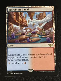 MTG Outlaws of Thunder Junction Spirebluff Canal 0270 NM Rare - Image 1
