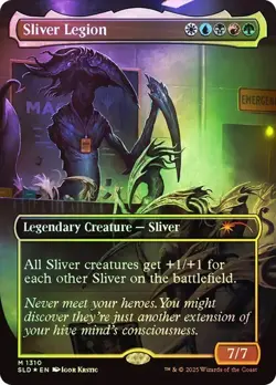 MTG - Sliver Legion - Foil -Borderless - FIB - Magic the Gathering - Image 1