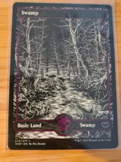 MTG Swamp (Full Art) 272 Innistrad: Crimson Vow M/NM Free UK P&P - Image 1