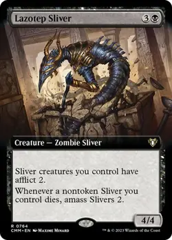 MTG - Lazotep Sliver - Extended Art - Commander Masters - Magic the Gathering - Image 1