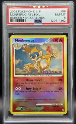 Pokemon TCG PSA 8 Monfermo Burger King Stamped Reverse Holo 56/130 *LOW POP* - Image 1