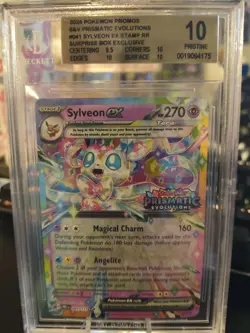 2025 POKEMON PRISMATIC EVOLUTIONS SURPRISE BOX EXCLUSIVE #041 SYLVEON EX BGS 10 - Image 1