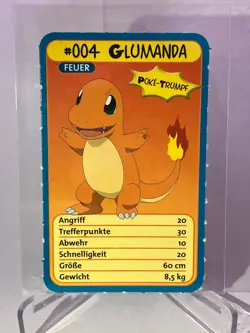 Charmander Glumanda #004 Base Set Topps Mausklick 1999 Pokemon Karten Sammlung - Image 2