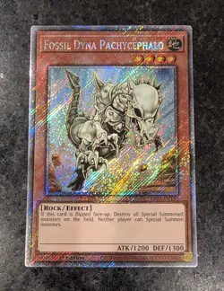YuGiOh FOSSIL DYNA PACHYCEPHALO Platinum Secret Rare RA03-EN195 MINT YU-Gi-OH - Image 1