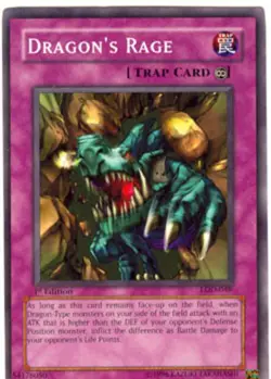 1x (HP) Dragon's Rage - LOD-048 - Common - 1st Edition YuGiOh - Image 1