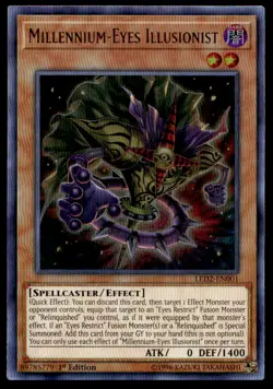 Yu-Gi-Oh TCG #LED2-EN001 Millennium-Eyes Illusionist UR,1st Ed. NM - Image 1