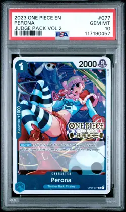 2023 ONE PIECE JUDGE PACK VOLUME 2 #077 PERONA PSA 10 - Image 1
