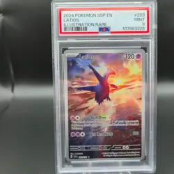 Latios 203/191 Pokemon Card - Sv08: Surging Sparks IR - PSA 9 - Image 1