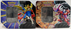 POKEMON TCG SLASHING LEGENDS ZACIAN & KORAIDON EMPTY TIN LOT NO CARDS - Image 1