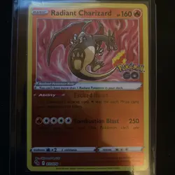 Pokemon Go Radiant Charizard TCG Card Holo Radiant Rare 011/078 - Image 1