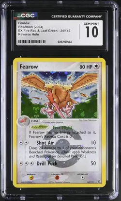 CGC 10 GEM MINT Fearow EX Fire Red & Leaf Green 24/112 Reverse Holo Pokemon Card - Image 1