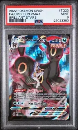 Pokemon Brilliant Stars #TG23 Umbreon VMAX PSA 9 2022 - Image 1