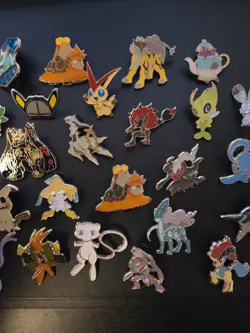 Pokemon Pin Collection, 29 original Pins, Mimkyu, Psiana, Darkrai, Mew, Pikachu - Image 3