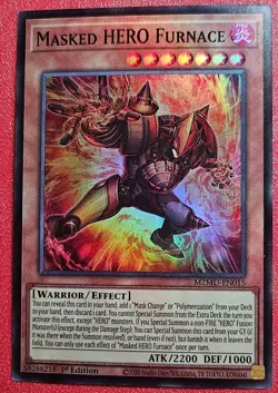 1x Yu-Gi-Oh! Masked HERO Furnace - MZMU-EN015 - Super Rare - 1st Edition - NM - Image 1