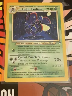 Pokemon TCG Light Ledian 1st Edition Neo Destiny Card 24/105 Near Mint - Image 2