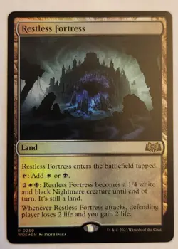 Restless Fortress Wilds of Eldraine Foil Rare Land NM+ - Image 1