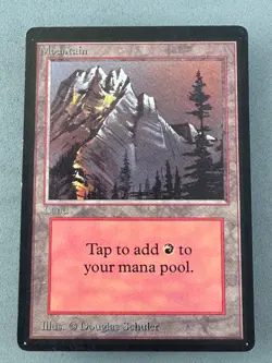 Mountain MTG Beta 297 (A)—Lightly Played Excellent—Vintage Magic the Gathering - Image 1