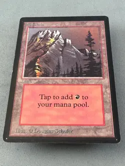 Mountain MTG Beta 297 (A)—Lightly Played Excellent—Vintage Magic the Gathering - Image 3