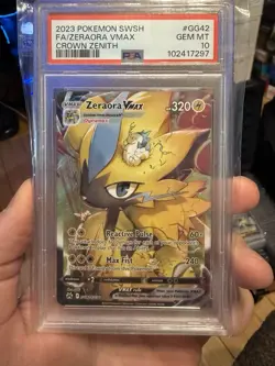 PSA 10 ZERAORA VMAX GG42/GG70 FULL ART CROWN ZENITH POKEMON ⚡ - Image 1