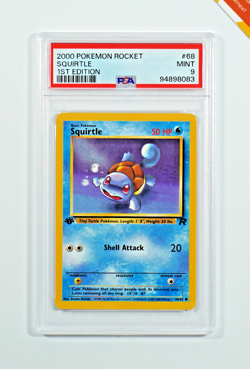 Pokemon PSA 9 Squirtle #68 1st Edition Team Rocket 2000 English - Image 1