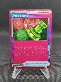 Unfair Stamp 165/167 NM/M Twilight Masquerade Pokemon - Pack Fresh NM - Image 1