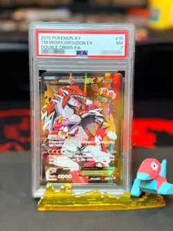 2015 Pokemon XY - Double Crisis FA Team Magma’s Groudon-EX PSA 7 #15/34 - Image 1