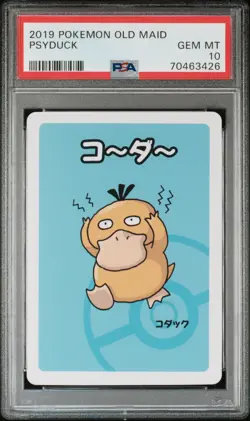 2019 Pokemon Old Maid Japanese PSYDUCK PSA 10 GEM MT - Image 1