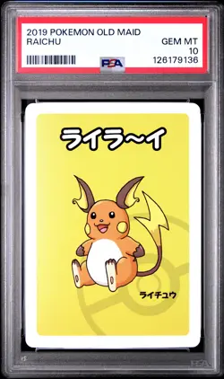 2019 POKEMON OLD MAID RAICHU PSA 10 - Image 1