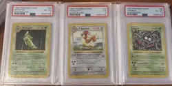 Pokemon TCG Shadowless Metapod Pidgeotto Tangela PSA Lot 1999 - Image 1