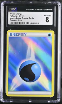 2013 Pokemon Water Energy Reverse HOLO CGC 8 - Image 1