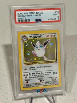 2000 Pokemon Wigglytuff 19/130 Base Set 2 Rare Holo PSA 9 MINT - Image 1