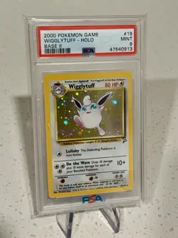 2000 Pokemon Wigglytuff 19/130 Base Set 2 Rare Holo PSA 9 MINT - Image 3