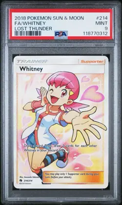 Pokemon Whitney (Full Art) 214/214 Sm-Lost Thunder Holo PSA 9 - Image 1