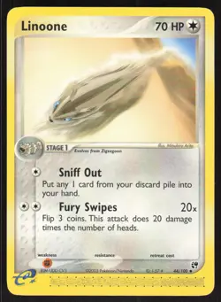 Pokemon TCG Sandstorm #44/100 Linoone LP - Image 1