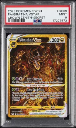 2023 POKEMON SWORD & SHIELD CROWN ZENITH SECRET FULL ART/GIRATINA VSTAR PSA 9 - Image 1