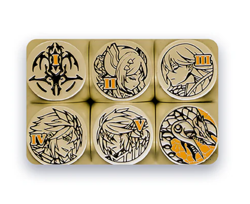 Mana Moon Tales of Ecclesia Metal Dice Gold Virtue Branded Dogmatika Yugioh - Image 1