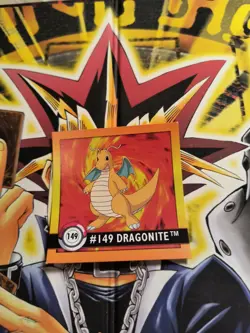 #149 Dragonite Base Series Set 1 ARTBOX Flipz Sticker Pokemon Cards Vintage 1999 - Image 1